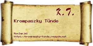 Krompaszky Tünde névjegykártya